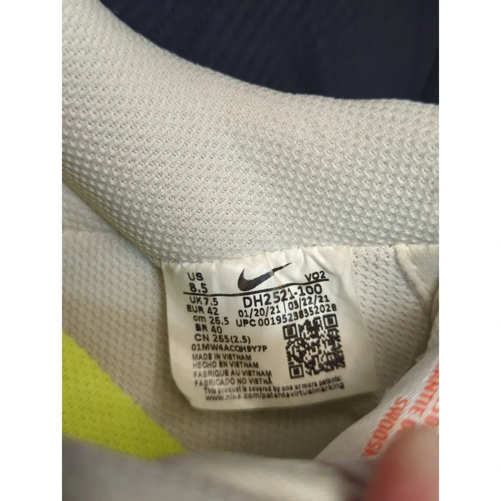 Nike Air Force 1 Shoes Woman's 8.5 White Low Crater Move to Zero White Orange‎